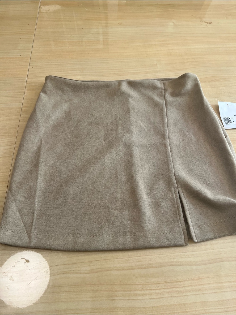 Forever 21 Taupe Suede-Look Mini Skirt